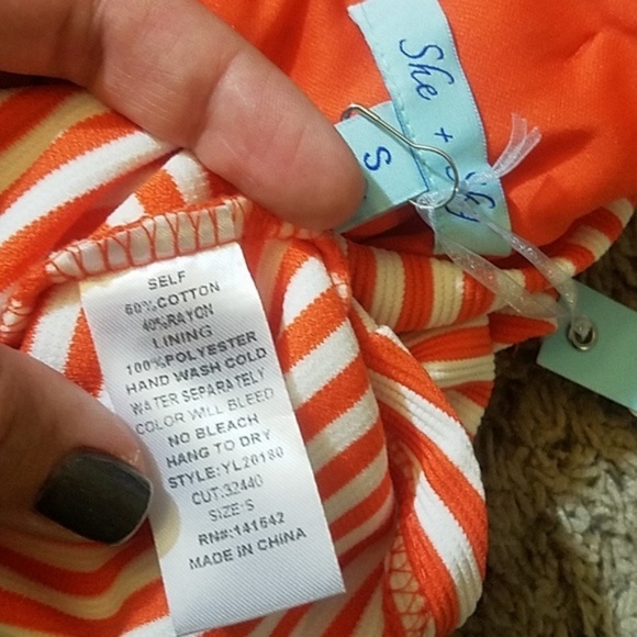 NWT• Bow Back Orange Dreamsicle Dress - Picture 7 of 8